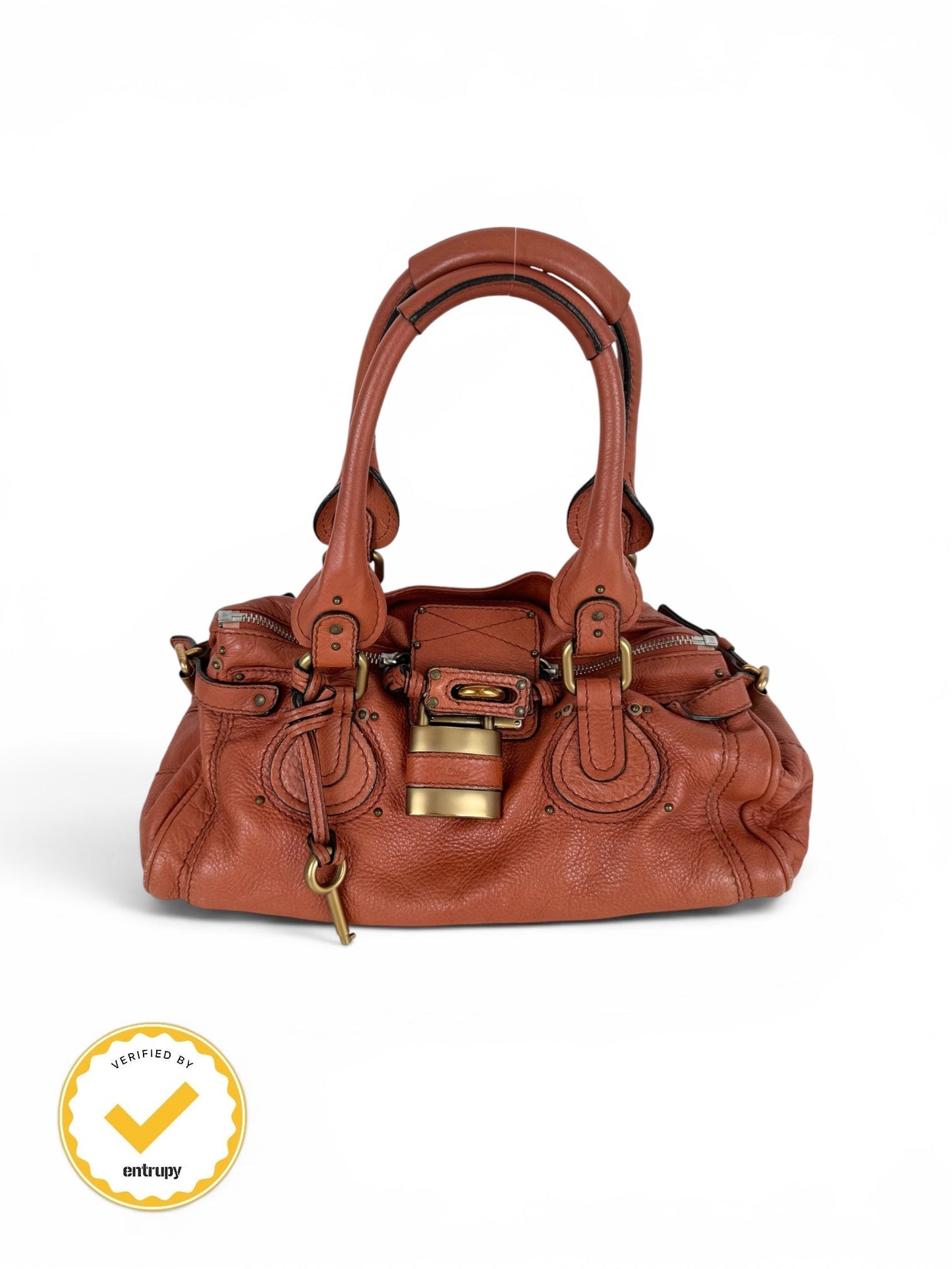 2006 Chloe Paddington Burnt Orange Leather Handbag | O/S, Gold