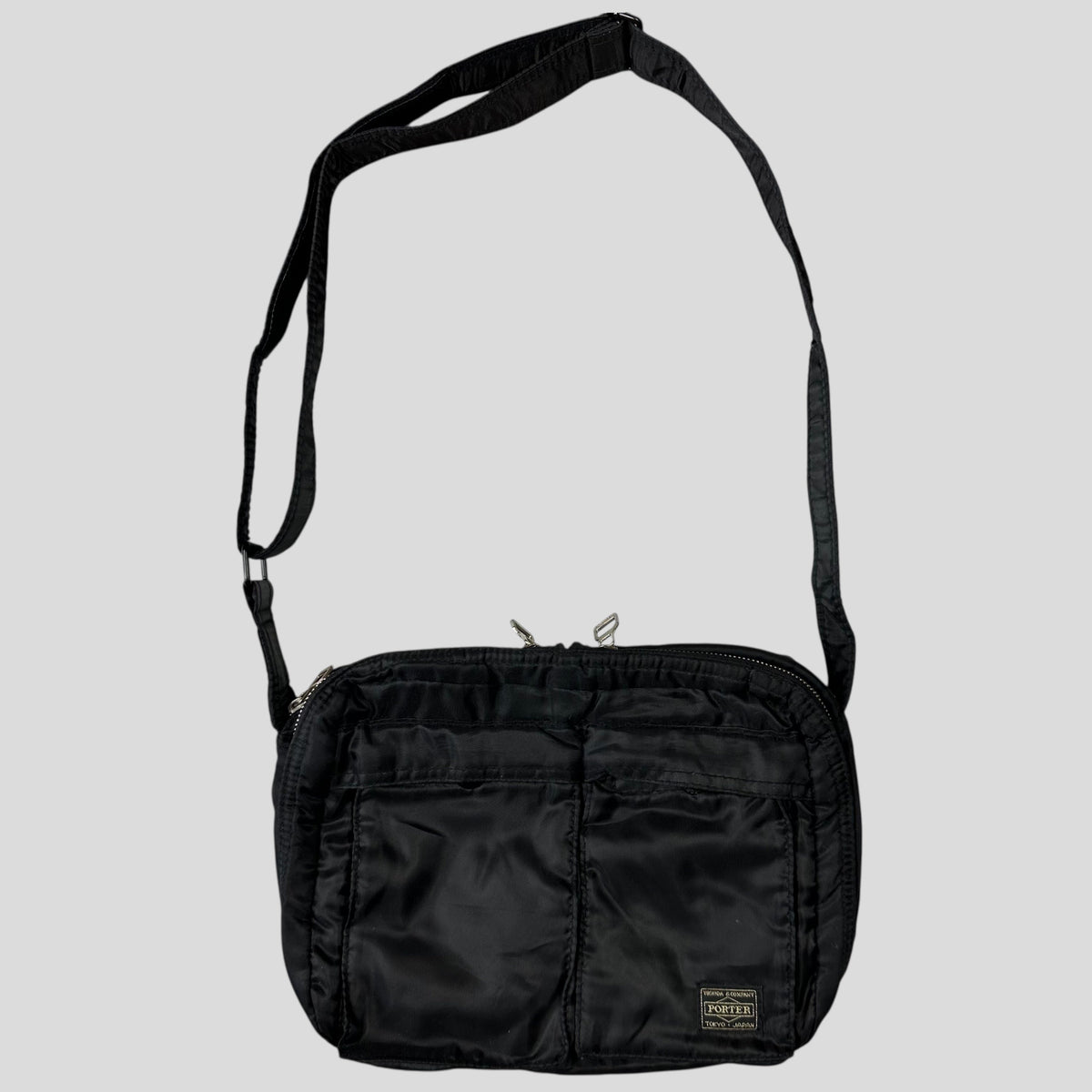 Porter 00’s Black Nylon Tanker Multipocket Crossbody Bag | O/S