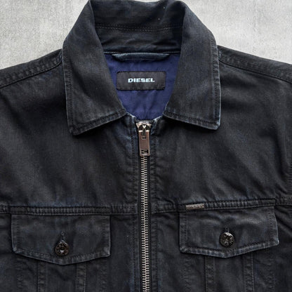 DIESEL FADED WAXED JACKET | O/S, Faded Black