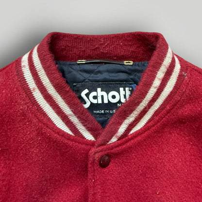 Schott Stadium 1980's Wool / Leather Varsity Jacket 48 | Default Title, Tan
