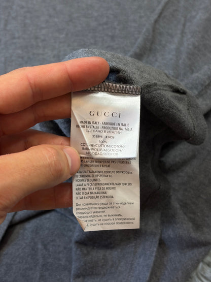 Gucci 2010s Web Stripe Grey T-shirt - L | O/S, Grey