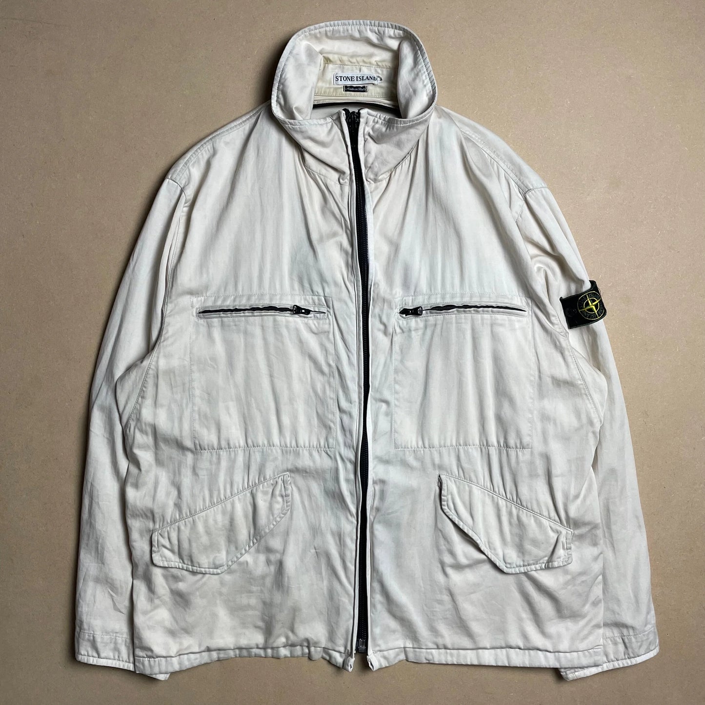 A/W 1996 Cream Raso Gommato Field Jacket