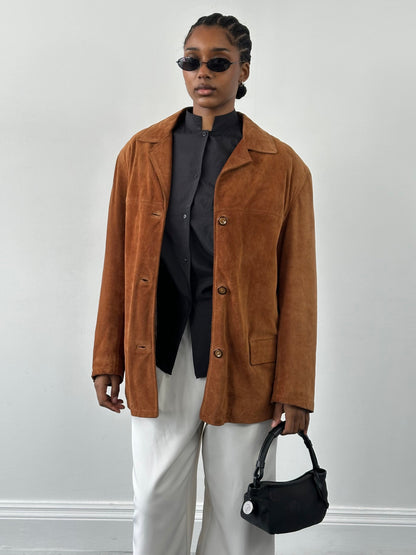 Italian Vintage 1990s Suede Jacket - L