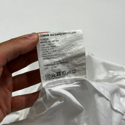 CDG Tricot 2019 Boxy Gathered Blouse Shirt - S-L | White