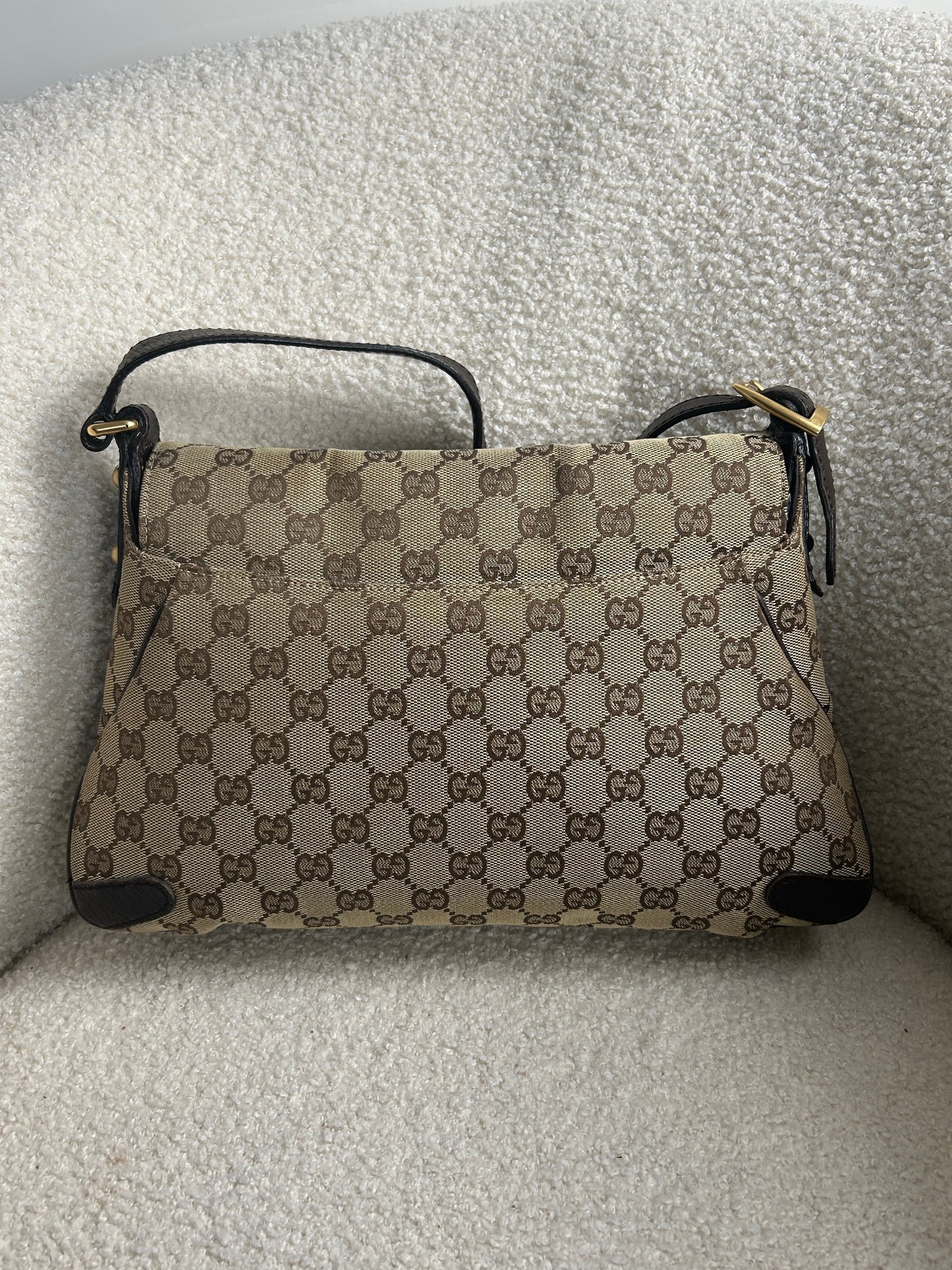Vintage 90s Gucci Monogram Horsebit 1955 Shoulder Bag | O/S, Multicoloured