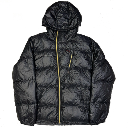 Marmot Asymmetrical Down Puffer Jacket In Black (XL) | XL, Black