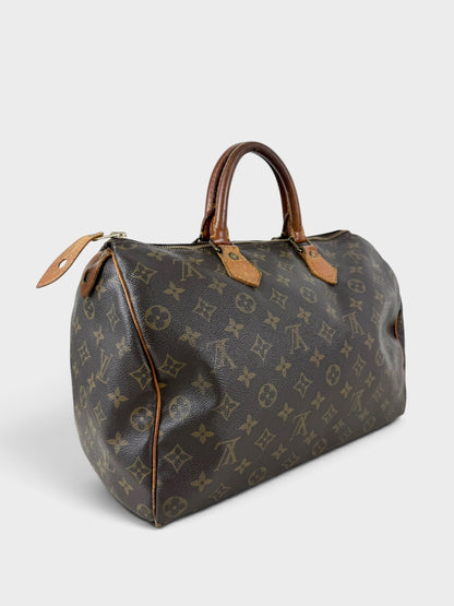 90s Louis Vuitton Speedy 35 Handbag | O/S, Brown