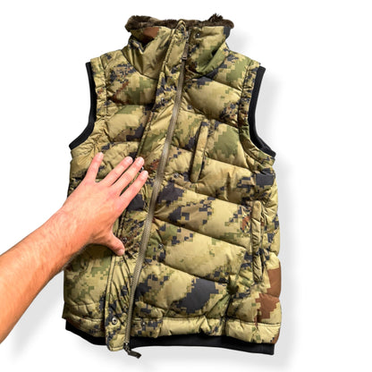 2000's Maharishi Digi Camo Asymmetric Zip Gilet (S) | Small, Brown