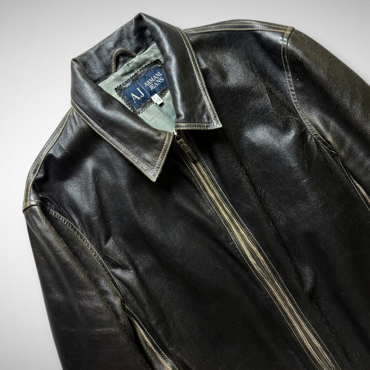 Armani Jeans Leather Jacket (2000s)