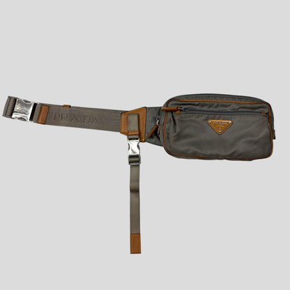 Prada 2018 Tessuto Montagna Nylon + Leather Utility Belt Bag | O/S, Multicoloured