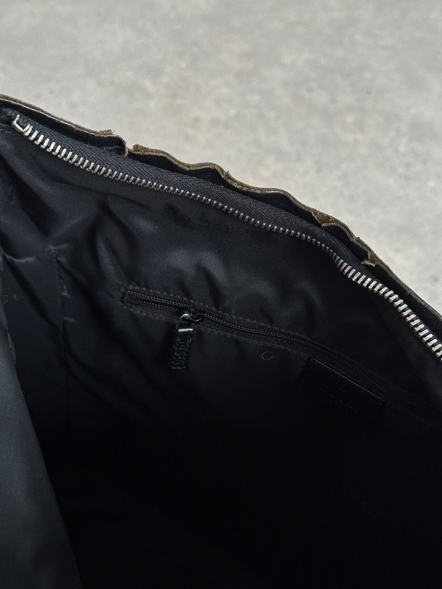 Gucci 1990s Tom Ford Canvas Leather Hobo Shoulder Bag