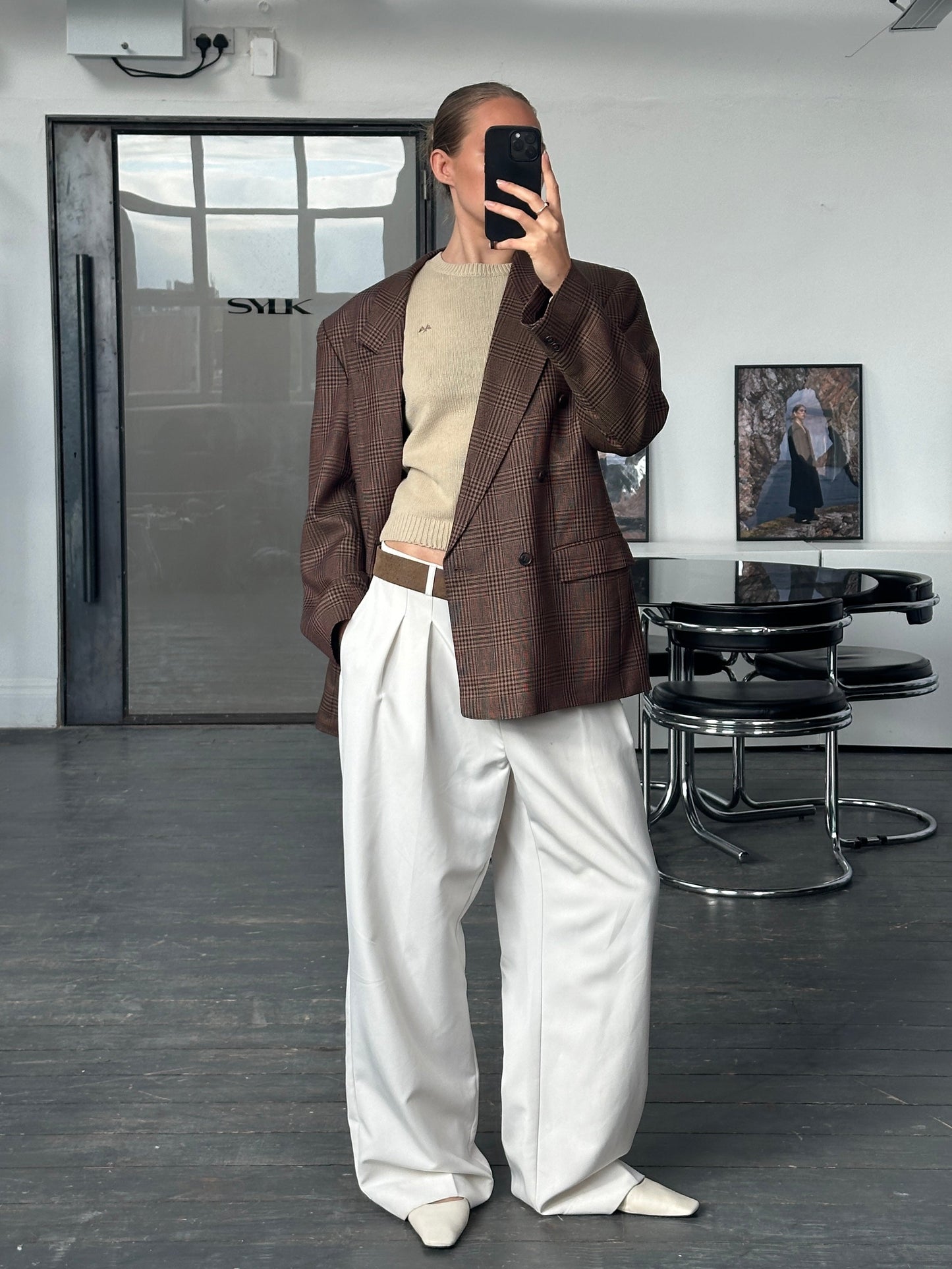 Yves Saint Laurent Diffusion Hommes 1980s Check Wool Blazer - 42R/XL