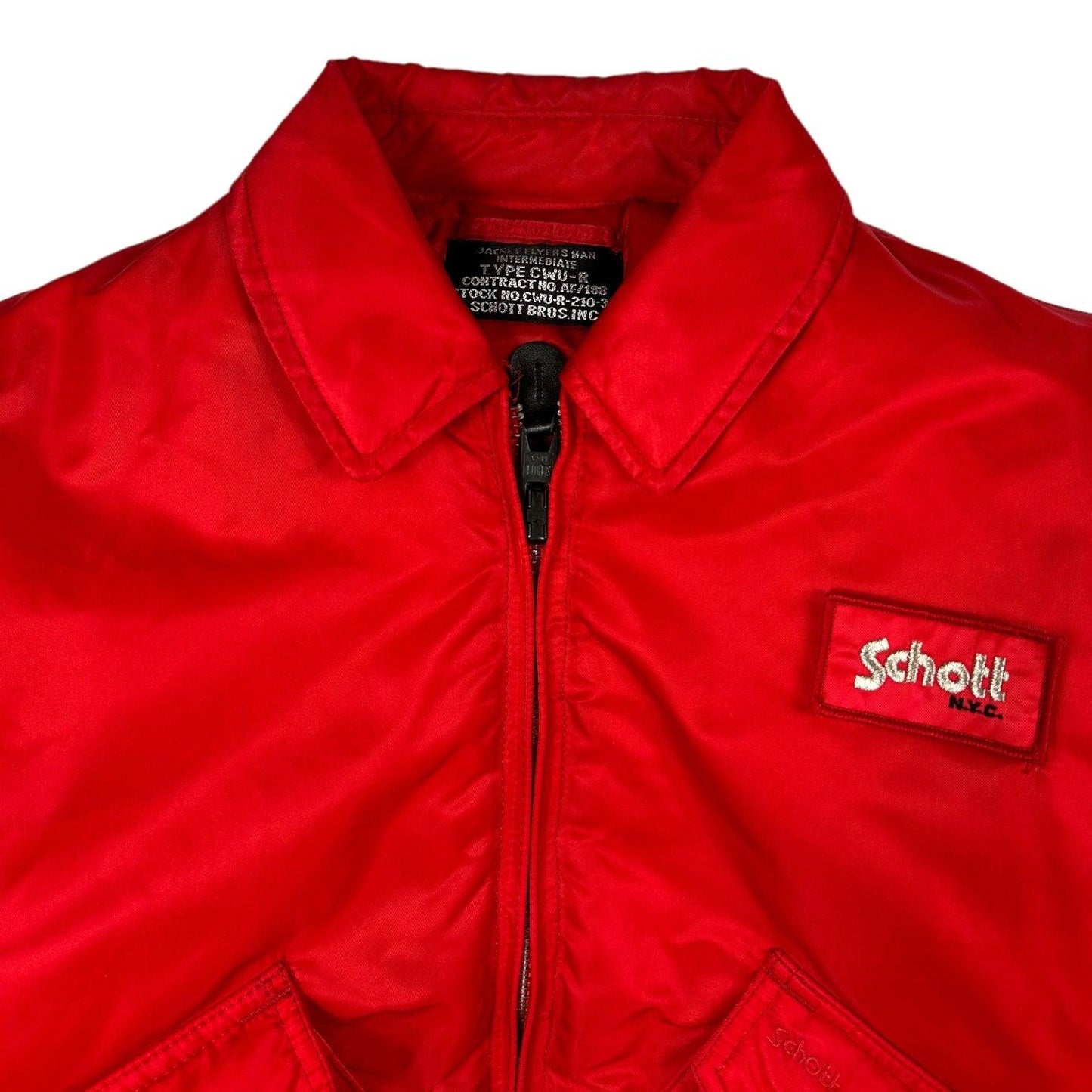 Schott NYC Red Bomber Jacket - Known Source