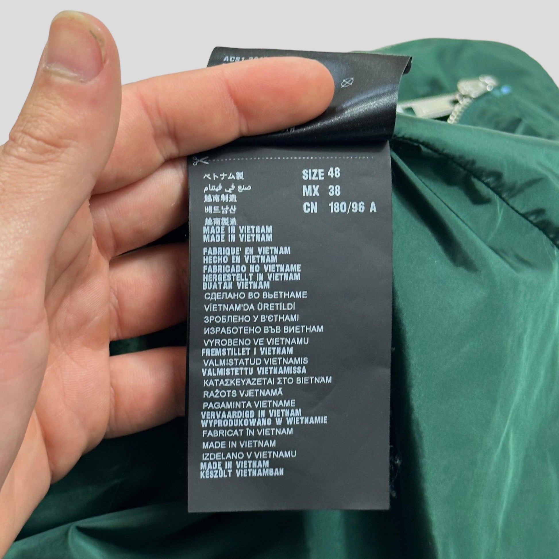 Prada Milano 2015 Emerald Contrast Zip Nylon Windbreaker - Known Source