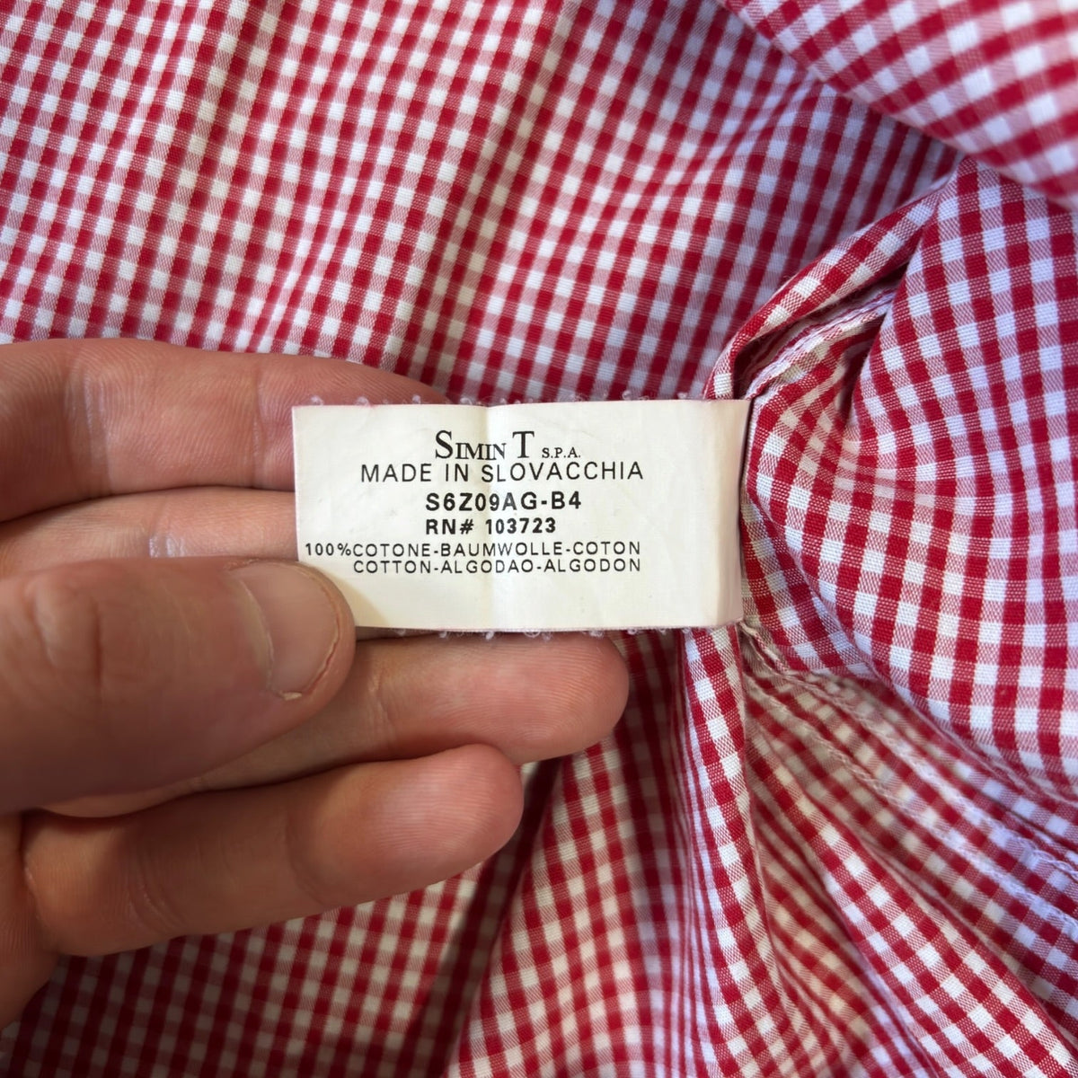 Armani Jeans 00’s Checkered Short Sleeve Shirt L | Large, Red
