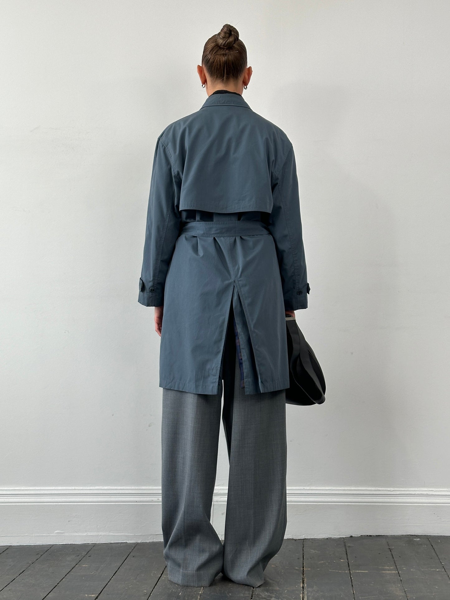 Yves Saint Laurent Diffusion Hommes 1980s Belted Trench Coat - L