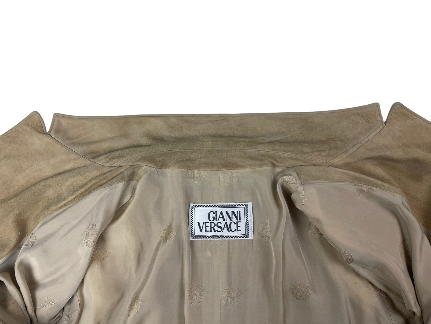 Gianni Versace mens suede trench coat