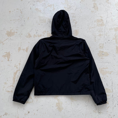 fw2008 prada sport hooded padded black windbreaker | Black, Black