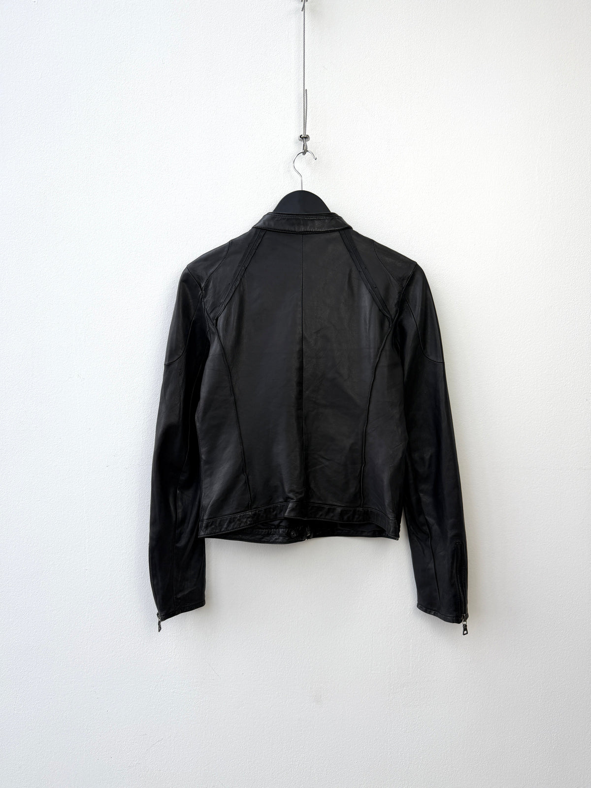 Prada Sport 2007 Leather Biker Jacket | Small, Black