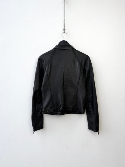 Prada Sport 2007 Leather Biker Jacket | Small, Black
