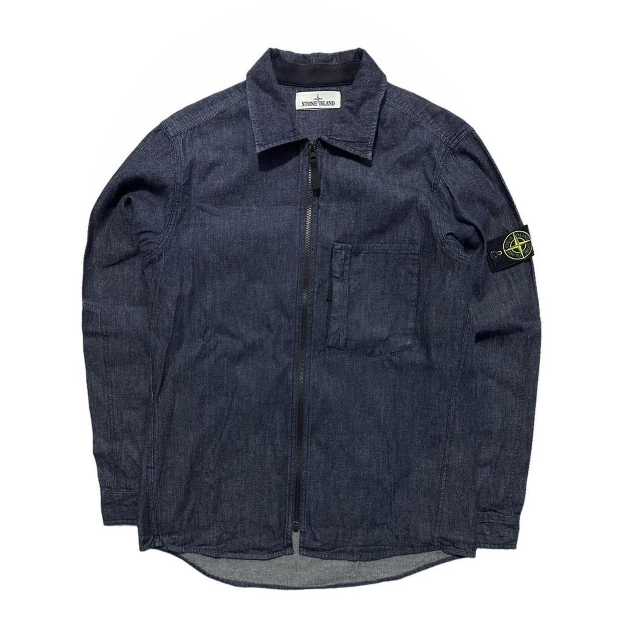 Stone Island Denim Side Pocket Overshirt