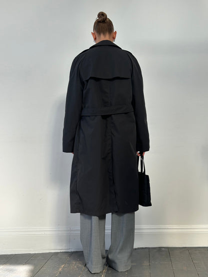 American Vintage Cotton Double Breasted Belted Trench Coat - XL