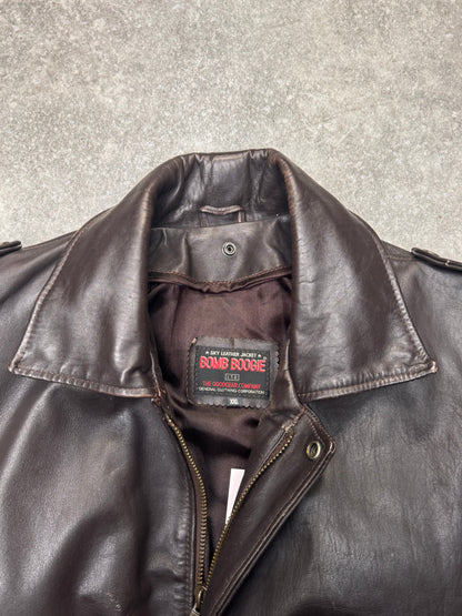 Bomb Boogie Dark Brown Flight Leather Jacket
