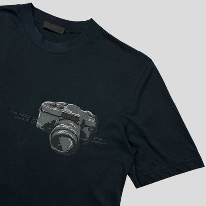Prada 2013 Camera Appliqué Logo T-shirt - S | Black