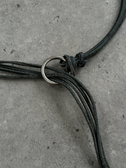 Vintage 1990s Leather Rope Tassel Belt - One Size