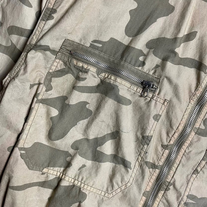 S/S 1989 Sand Cotton Poplin Ice Camouflage Bomber Jacket
