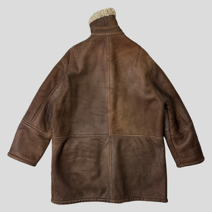 Gucci by Tom Ford 90’s Sheepskin Leather Heavy Shearling Coat - M | Default Title, Brown