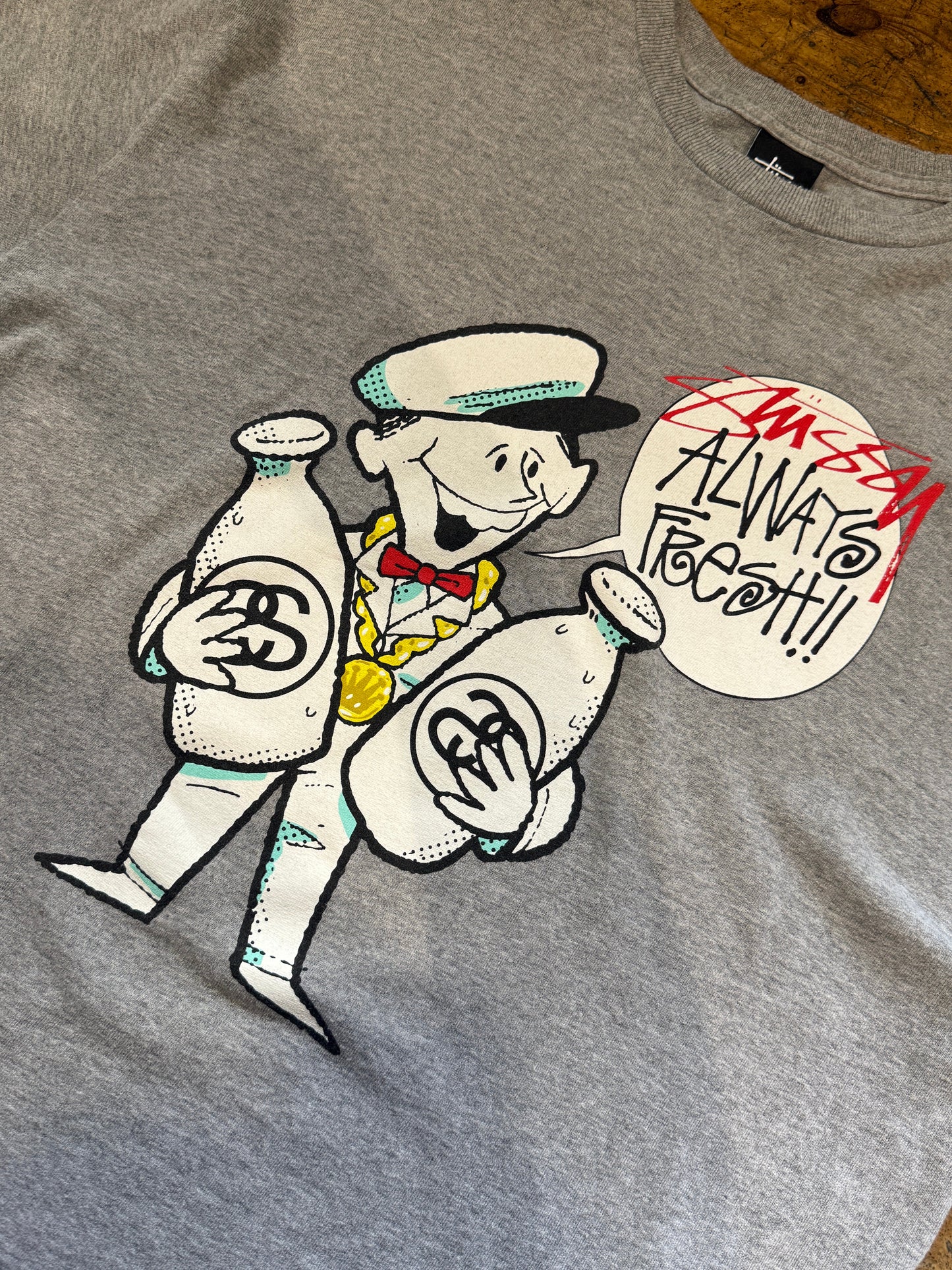 Stüssy Milk Man Graphic T-shirt L | Default Title, Grey