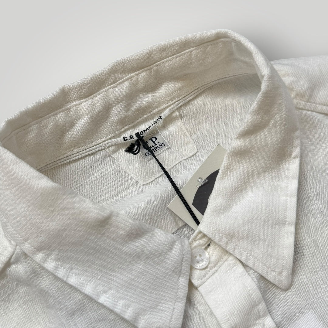 C.P. Company Lino Flax Button down Shirt  XL BNWT | Default Title, White