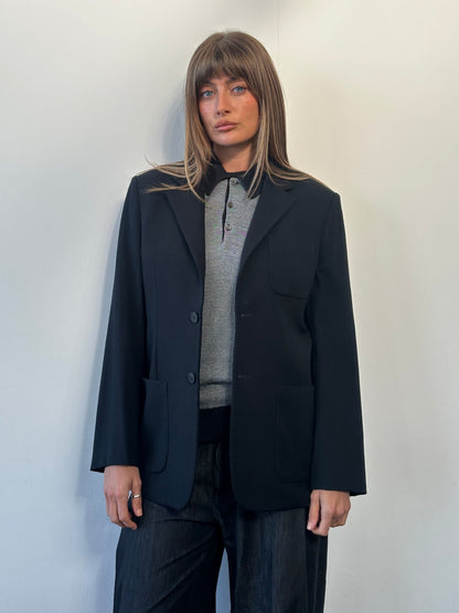 Emporio Armani 2000s Pure Wool Single Breasted Blazer - M