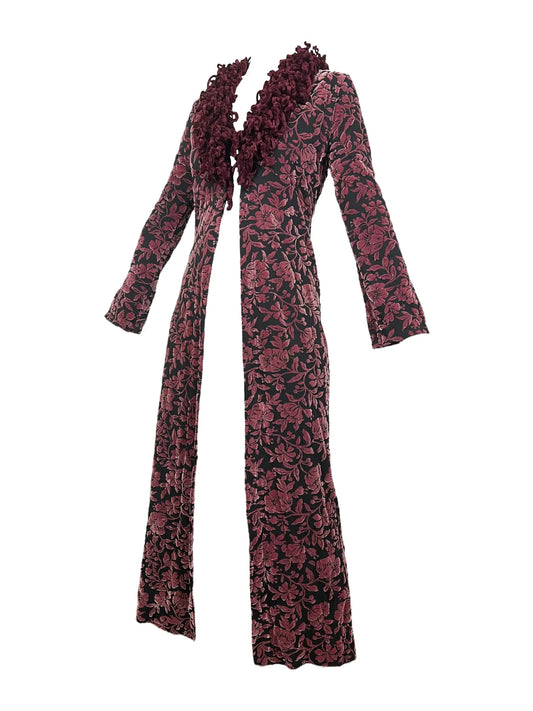 Miss Selfridge 1998 velvet flock duster