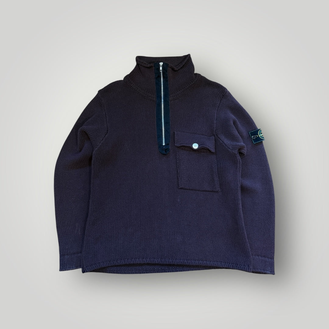 Stone Island SS/2000 Cable Knit Quarter Zip M