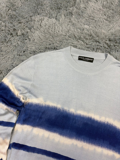 Dolce & Gabbana Ombré Waterfall Lightweight Knit Jumper - M | O/S, Blue