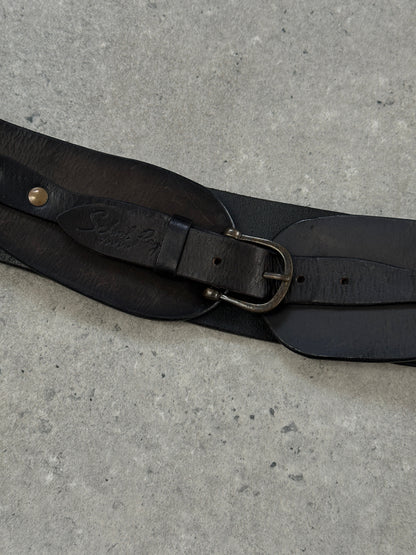 Vintage 1990s Chunky Leather Belt - W29-33