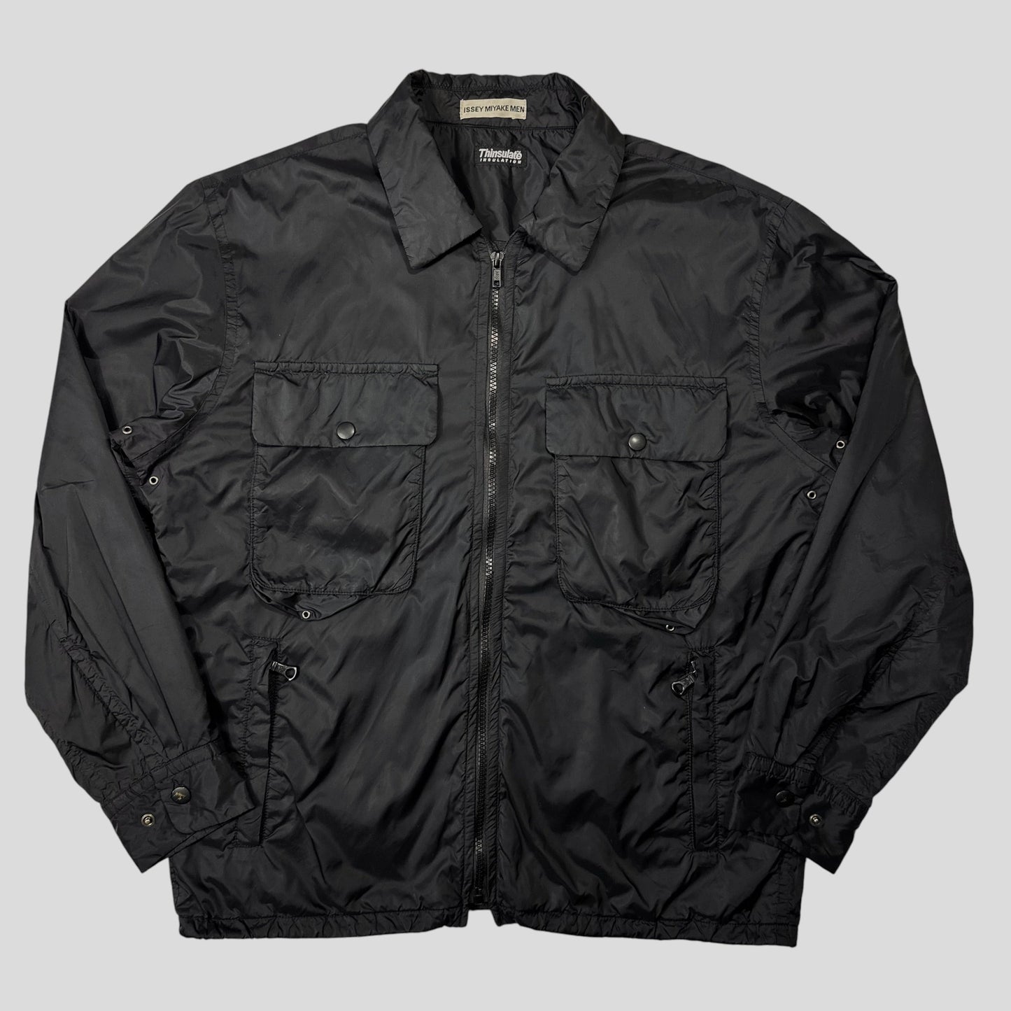 Issey Miyake AW00 Thinsulate Multipocket Nylon Parachute Jacket - M | Default Title, Black