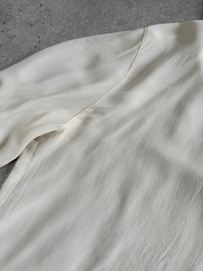 Max Mara Pure Silk Frill Wrap Blouse - L