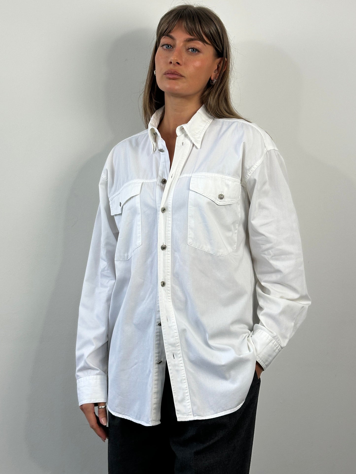 Versace Classic V2 1990s Bespoke Button Shirt - XL