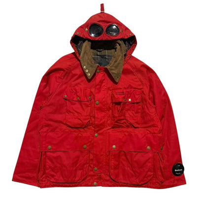 CP Company Barbour 2023 Creel Wax Goggle Jacket | Large, Black