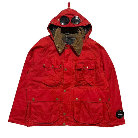 CP Company Barbour 2023 Creel Wax Goggle Jacket | Large, Black