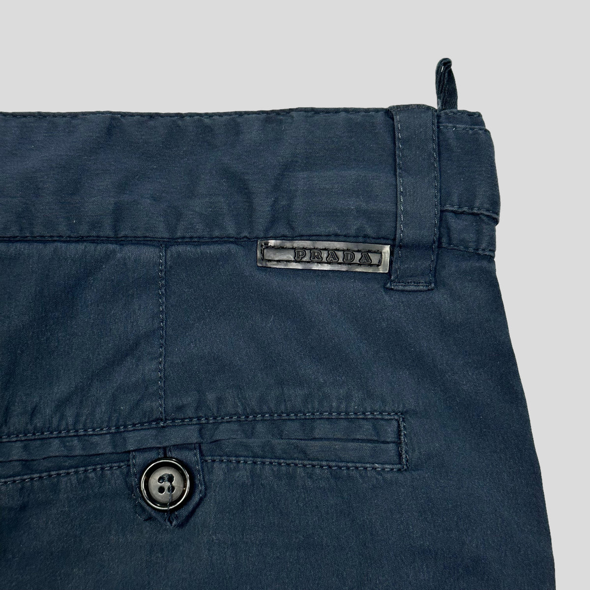 Prada Sport 2010 Black Tab Baggy Cotton Shorts - IT52 | O/S, Black
