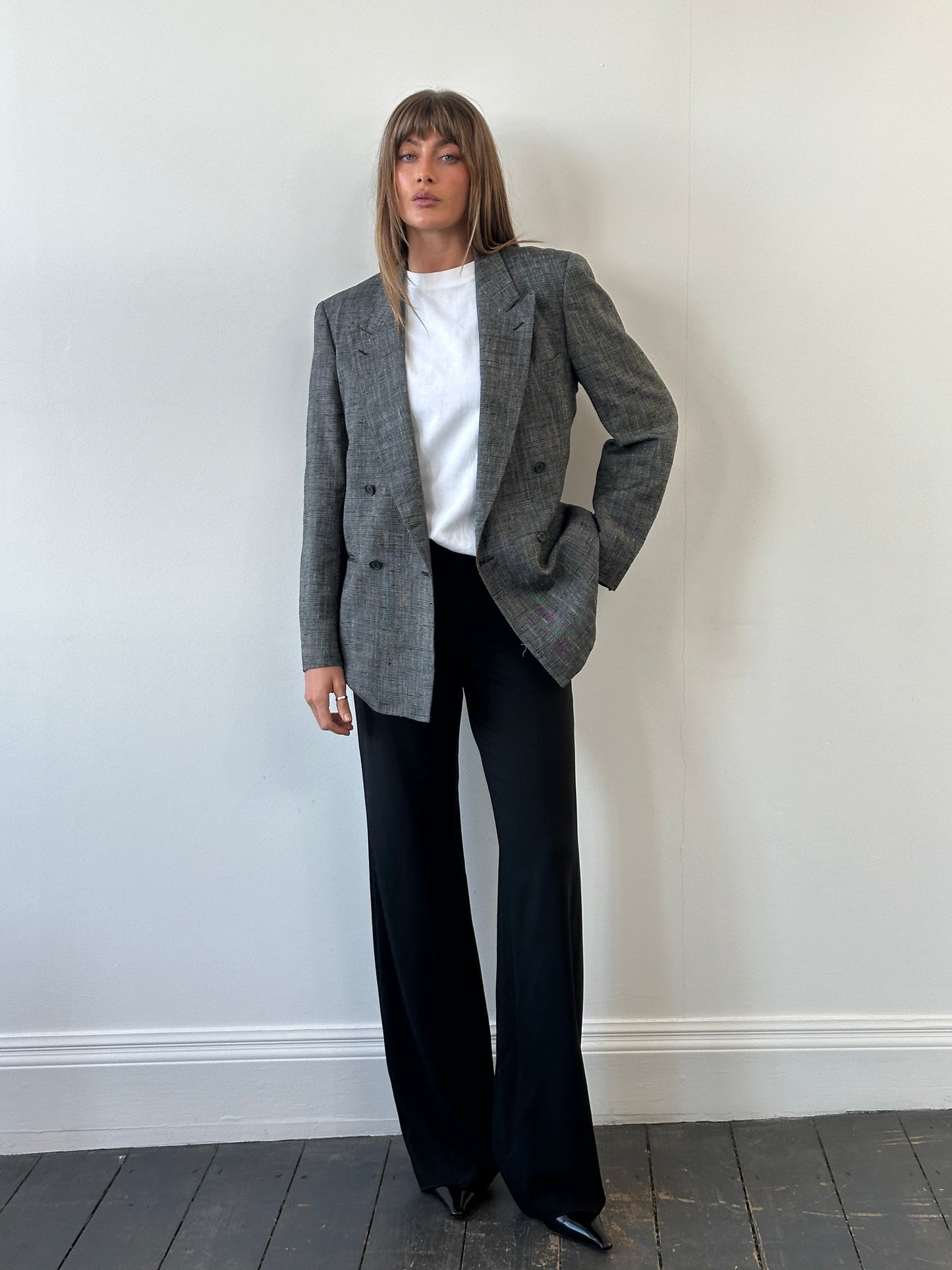 Yves Saint Laurent Menswear 1980s Double Breasted Blazer - 38R/M