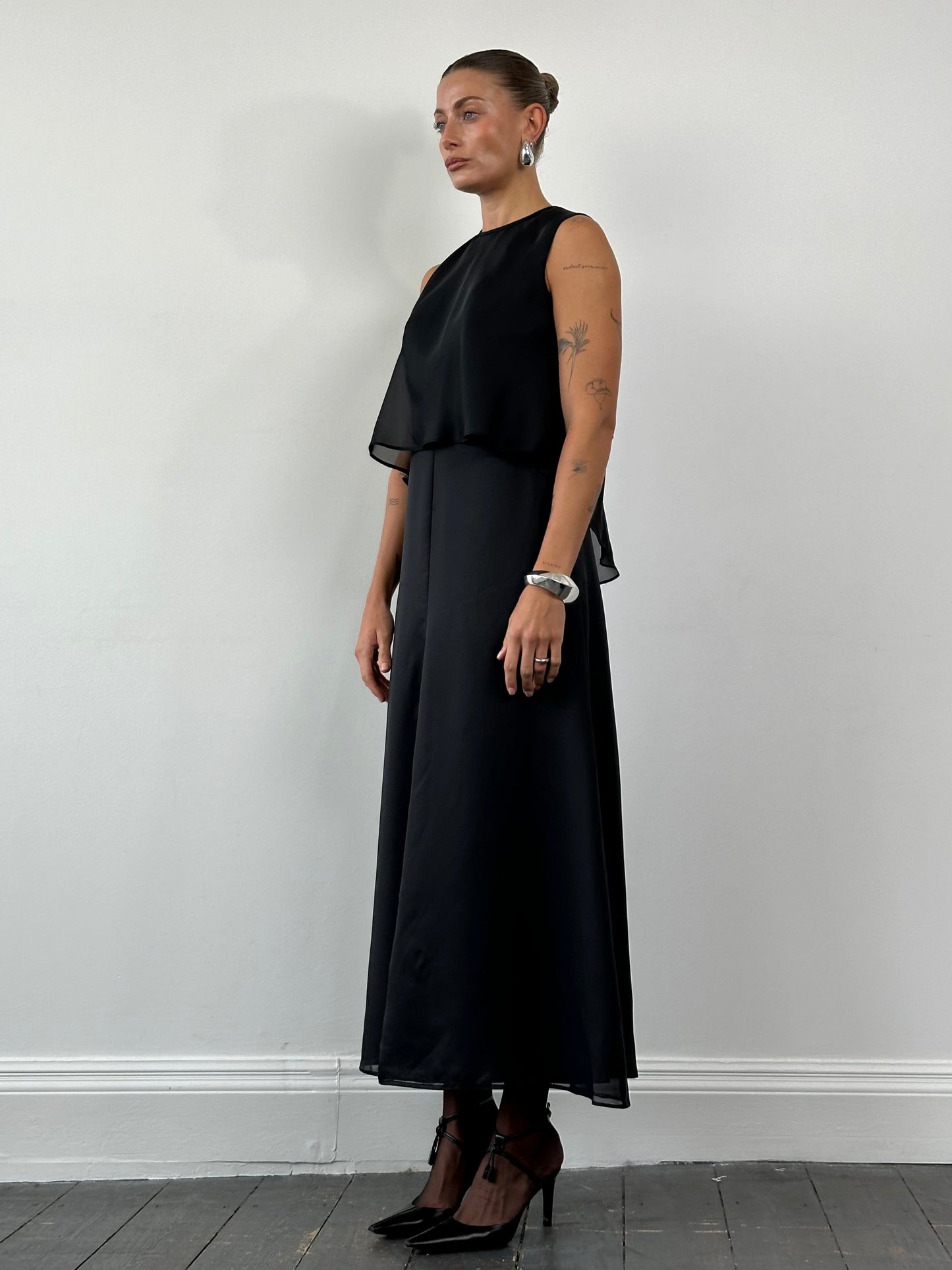 Vintage Double Layered Maxi Dress - S/M