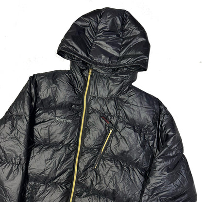 Marmot Asymmetrical Down Puffer Jacket In Black (XL) | XL, Black