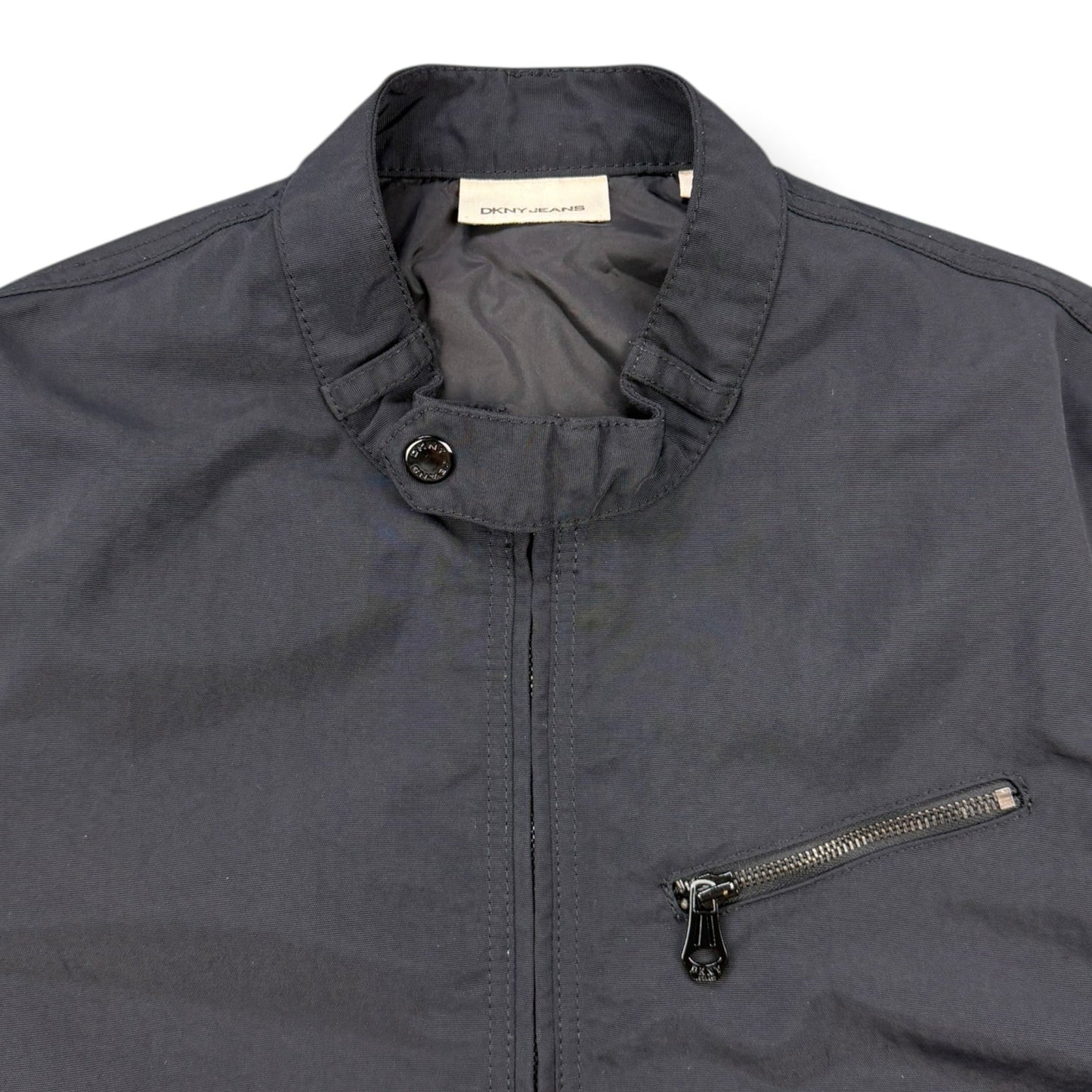 2000's DKNY Multizip Moto Jacket (L) | Default Title, Navy