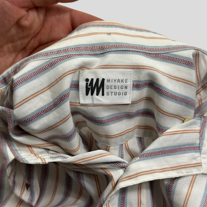 Issey Miyake 00’s Striped Pattern Short Sleeve Shirt - M/L