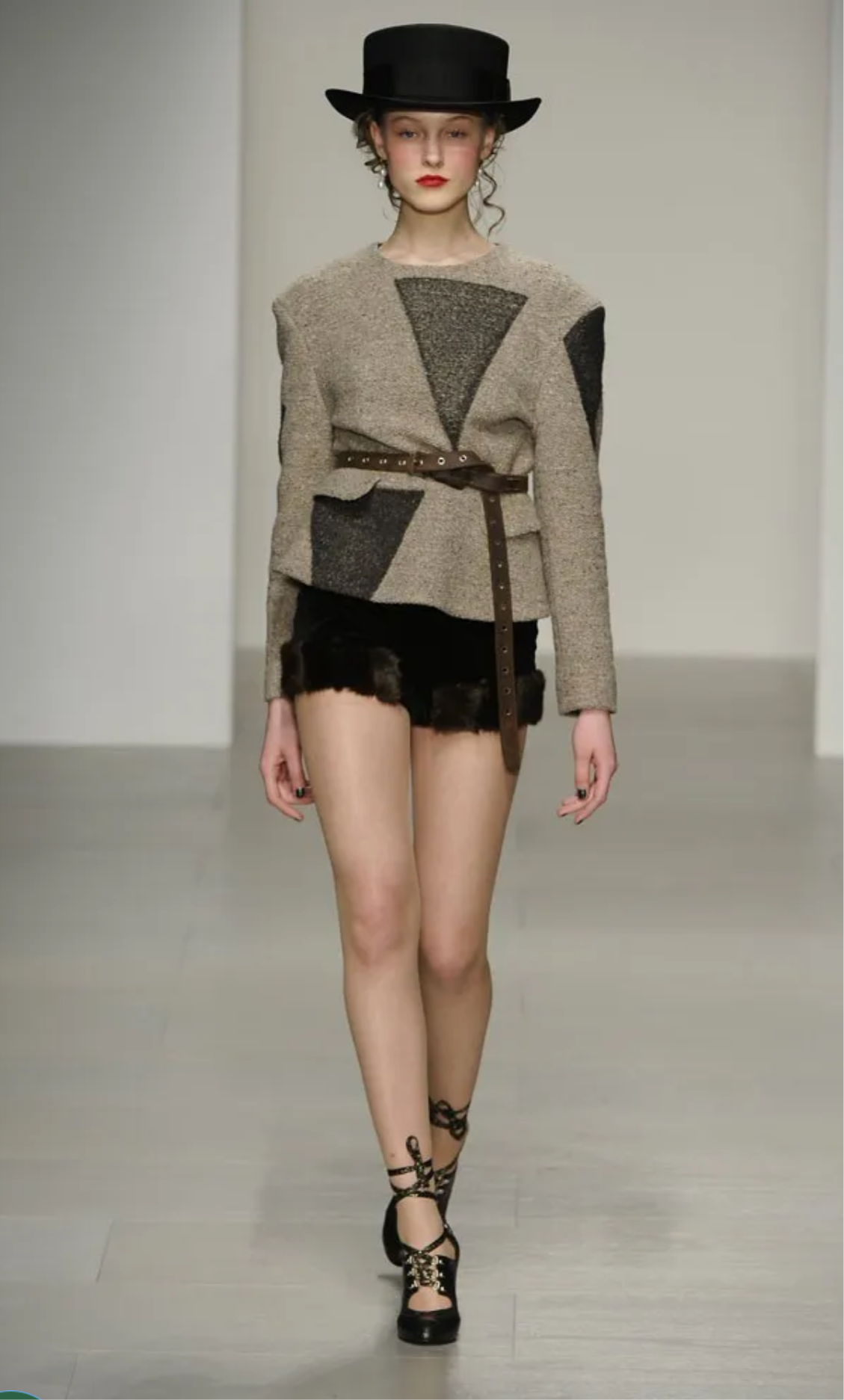 Vivienne Westwood F/W 2014 faux fur trim velvet shorts, F/W 1991 re-edition | Small, Red